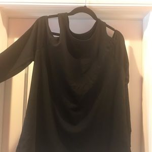 Cold shoulder long sleeve top.